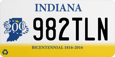 IN license plate 982TLN