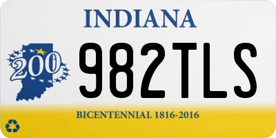 IN license plate 982TLS