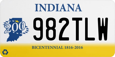 IN license plate 982TLW