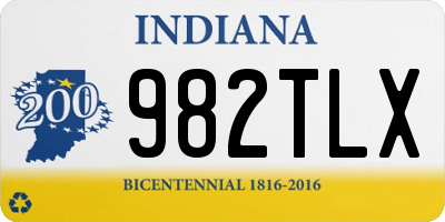 IN license plate 982TLX