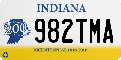 IN license plate 982TMA