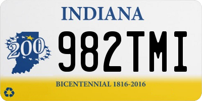 IN license plate 982TMI