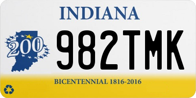IN license plate 982TMK