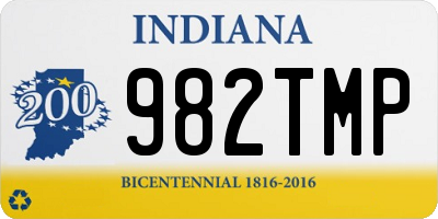 IN license plate 982TMP