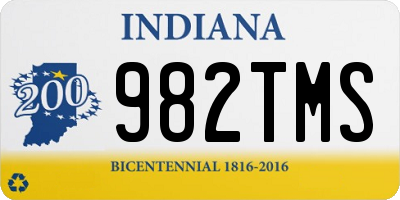 IN license plate 982TMS