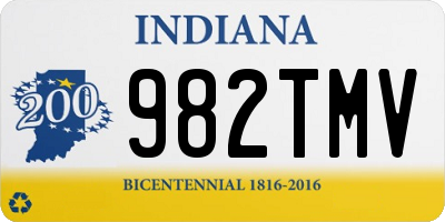 IN license plate 982TMV