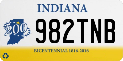 IN license plate 982TNB