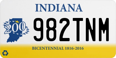 IN license plate 982TNM