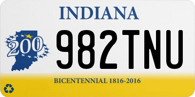 IN license plate 982TNU