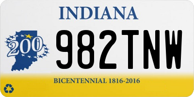 IN license plate 982TNW