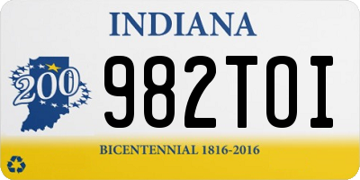 IN license plate 982TOI