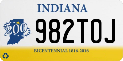 IN license plate 982TOJ