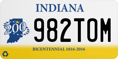 IN license plate 982TOM