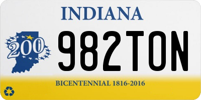 IN license plate 982TON