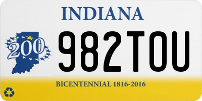 IN license plate 982TOU