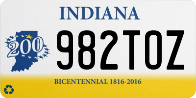 IN license plate 982TOZ