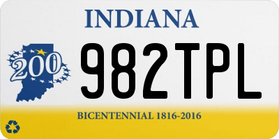 IN license plate 982TPL