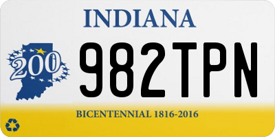 IN license plate 982TPN