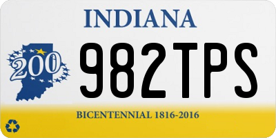 IN license plate 982TPS