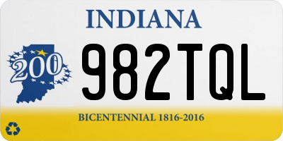 IN license plate 982TQL