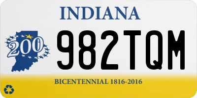 IN license plate 982TQM