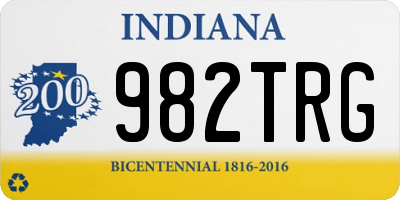 IN license plate 982TRG