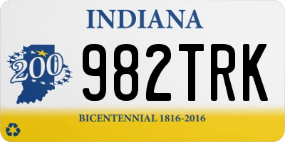 IN license plate 982TRK