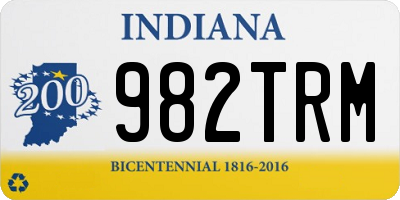 IN license plate 982TRM