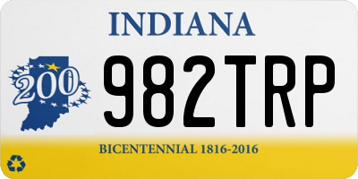 IN license plate 982TRP