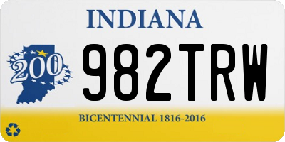 IN license plate 982TRW