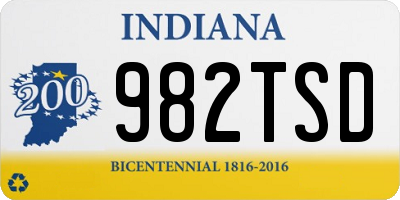 IN license plate 982TSD