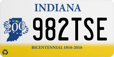 IN license plate 982TSE