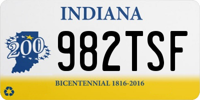 IN license plate 982TSF