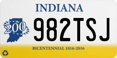 IN license plate 982TSJ