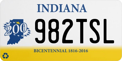 IN license plate 982TSL