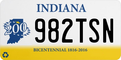 IN license plate 982TSN