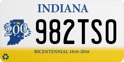 IN license plate 982TSO