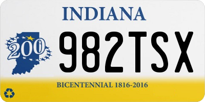 IN license plate 982TSX