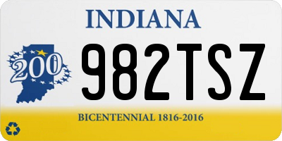 IN license plate 982TSZ