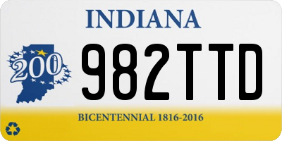 IN license plate 982TTD