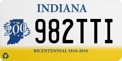 IN license plate 982TTI