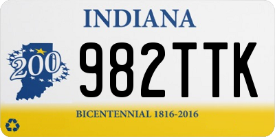 IN license plate 982TTK