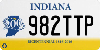 IN license plate 982TTP