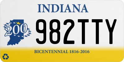 IN license plate 982TTY