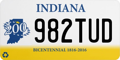 IN license plate 982TUD