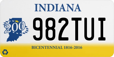 IN license plate 982TUI