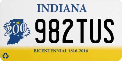 IN license plate 982TUS