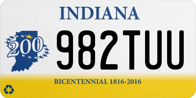 IN license plate 982TUU