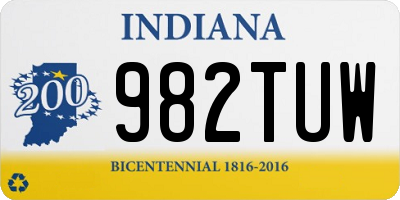 IN license plate 982TUW