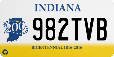 IN license plate 982TVB